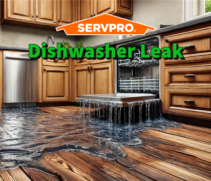 A dishwasher leak inside of a Gainesville home that caused serious water damage.