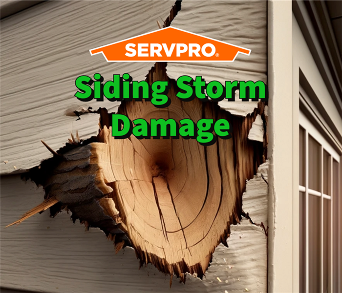 Siding storm damage to an Gainesville home.